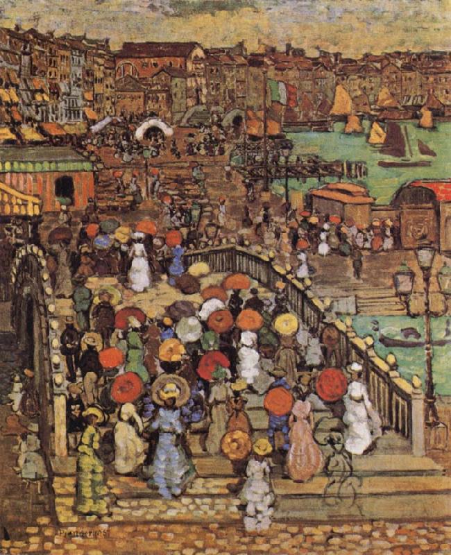 Maurice Prendergast Ponte della Paglia in Venice